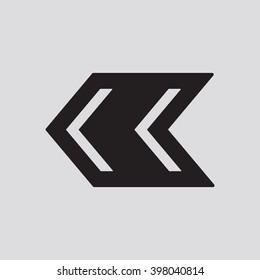 arrow  icon, vector illustration. Flat design style