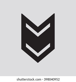 arrow  icon, vector illustration. Flat design style