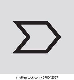  arrow  icon, vector illustration. Flat design style