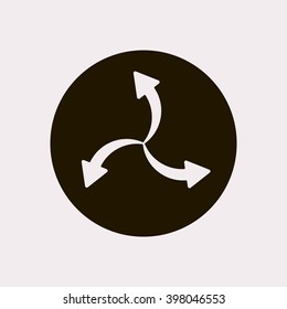  Arrow   icon, vector illustration. Flat design style