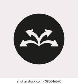  Arrow   icon, vector illustration. Flat design style