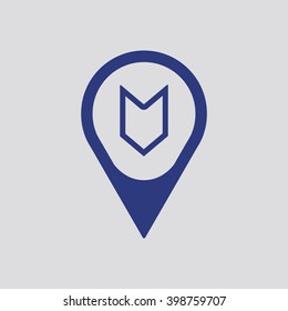   arrow  icon, vector illustration. Flat design  