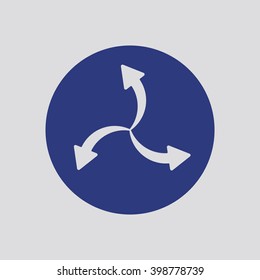  Arrow   icon, vector illustration. Flat design style