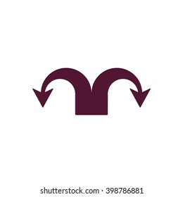  arrow  icon, vector illustration. Flat design style