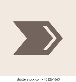  arrow  icon, vector illustration. Flat design style