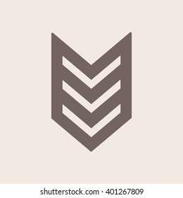  arrow  icon, vector illustration. Flat design style