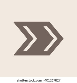  arrow  icon, vector illustration. Flat design style