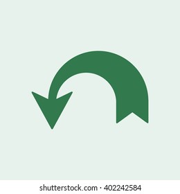 arrow icon, vector illustration. Flat design style