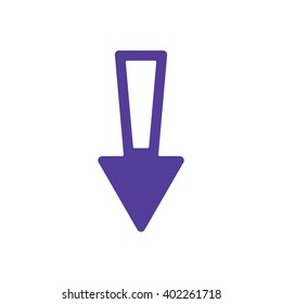 arrow icon, vector illustration. Flat design style