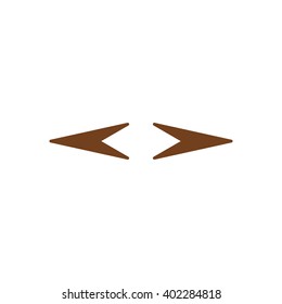 Arrow icon, vector illustration. Flat design style