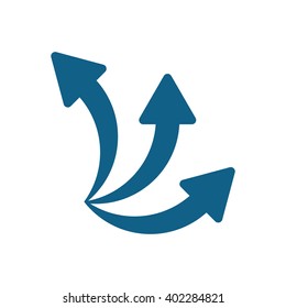 Arrow icon, vector illustration. Flat design style