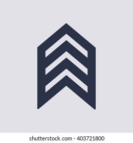  arrow  icon, vector illustration. Flat design style