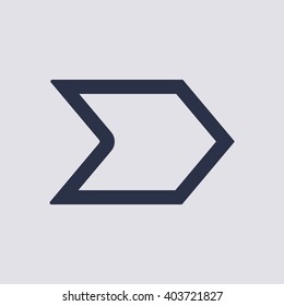  arrow  icon, vector illustration. Flat design style