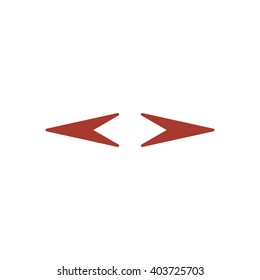  Arrow   icon, vector illustration. Flat design style