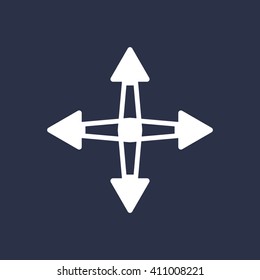  Arrow  icon, vector illustration. Flat design style