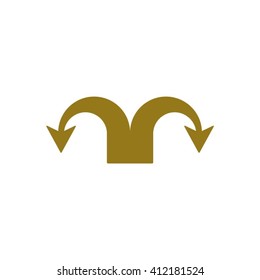  arrow  icon, vector illustration. Flat design style
