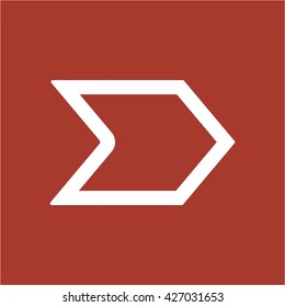  arrow  icon, vector illustration. Flat design style