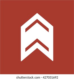  arrow  icon, vector illustration. Flat design style