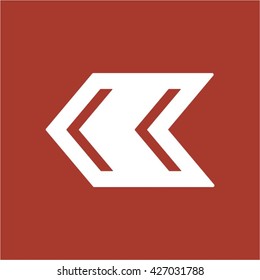  arrow  icon, vector illustration. Flat design style