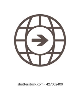  Arrow   icon, vector illustration. Flat design style