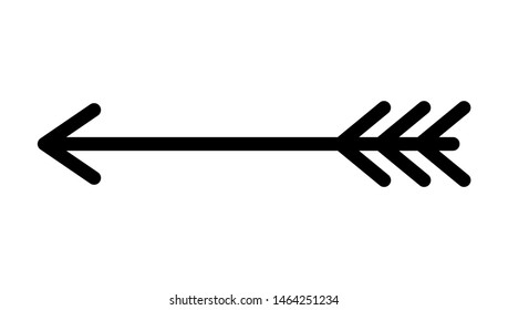 Arrow icon. Vector illustration isolated on white background.