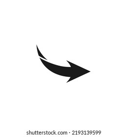 Arrow icon. Vector illustration isolated on white background.