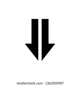 Arrow icon. Vector illustration. Modern design style on white background.