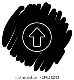 Arrow up icon vector illustration on black background. Eps10