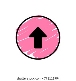 Arrow up icon vector illustration on white background