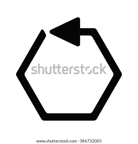Arrow Icon Vector Illustration on the white background.