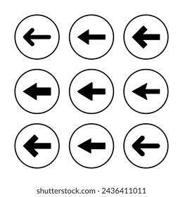 Ilustración vectorial de icono de flecha. Signo de flecha y símbolo para el diseño web.