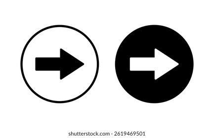 Pfeilsymbol, Vektorgrafik. Pfeilzeichen und Symbol für Webdesign.