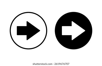 Ilustración vectorial de icono de flecha. Signo de flecha y símbolo de Diseño web.