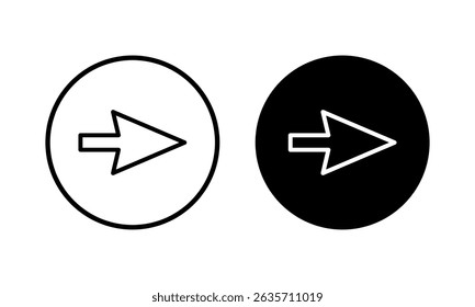 Ilustração do vetor do ícone de seta. Sinal de seta e símbolo para design da Web.
