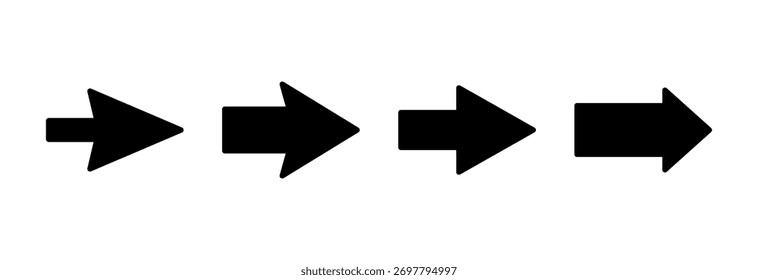 Pfeilsymbol, Vektorgrafik. Pfeilzeichen und Symbol für Webdesign.