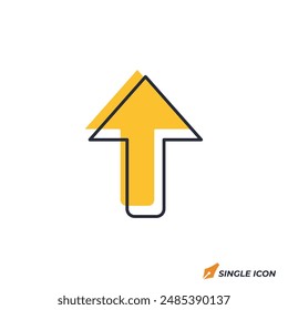 Up Arrow icon vector illustration. Up Arrow symbol isolated on white background.