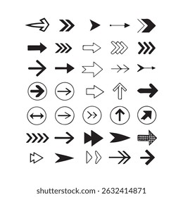Icono de flecha Ilustración vectorial fondo blanco