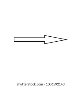 Arrow icon vector isolated on white background. Trendy arrow icon in flat style. Template for app, ui and logo. Icon arrow for your web site. Modern arrow icon, EPS 10