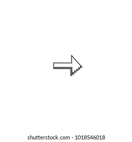 Arrow icon vector isolated on white background. Trendy arrow icon in flat style. Template for app, ui and logo, vector illustration eps 10