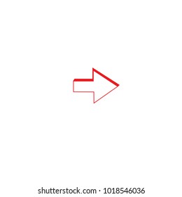 Arrow icon vector isolated on white background. Trendy arrow icon in flat style. Template for app, ui and logo, vector illustration eps 10