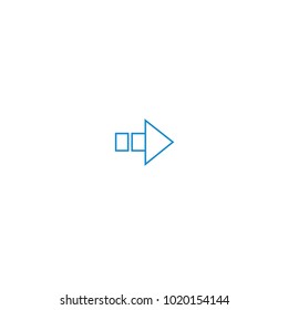 Arrow icon vector isolated on white background. Trendy arrow icon in flat style. Template for app, ui and logo, vector illustration eps 10