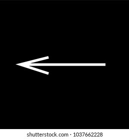 Arrow icon vector isolated on black background. Trendy arrow icon in flat style. Template for app, ui and logo, vector illustration eps 10
