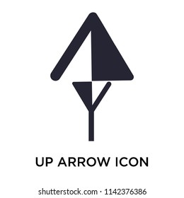 Up arrow icon vector isolated on white background for your web and mobile app design, Up arrow logo concept
