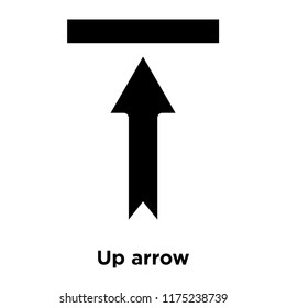 Up arrow icon vector isolated on white background, logo concept of Up arrow sign on transparent background, filled black symbol