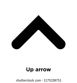 Up arrow icon vector isolated on white background, logo concept of Up arrow sign on transparent background, filled black symbol