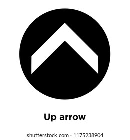 Up arrow icon vector isolated on white background, logo concept of Up arrow sign on transparent background, filled black symbol