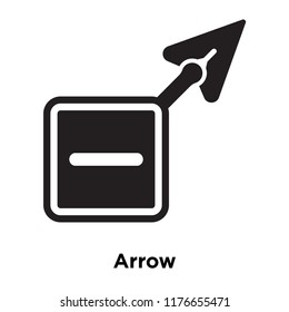 Arrow icon vector isolated on white background, logo concept of Arrow sign on transparent background, filled black symbol