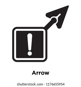 Arrow icon vector isolated on white background, logo concept of Arrow sign on transparent background, filled black symbol