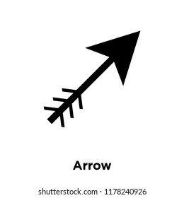Arrow icon vector isolated on white background, logo concept of Arrow sign on transparent background, filled black symbol