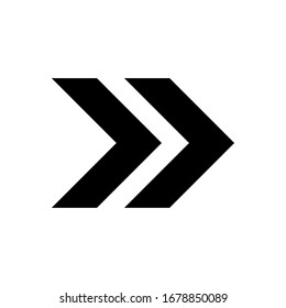 Arrow icon vector isolated on the white background